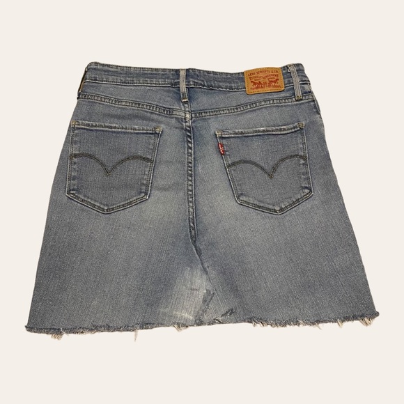 Levi 721 Skinny Fit Denim Mini Skirt - Picture 2 of 4